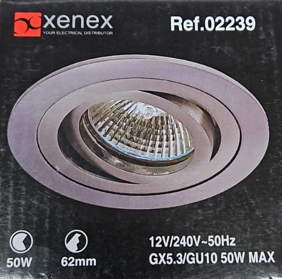 Spot encastrable Xenex à angle réglable pour ampoules MR16 et GU10