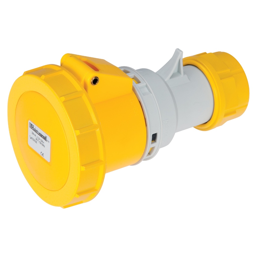 ELETTROCANALI CEE coupler plug 415V 3P+N+T 16A IP67 RED