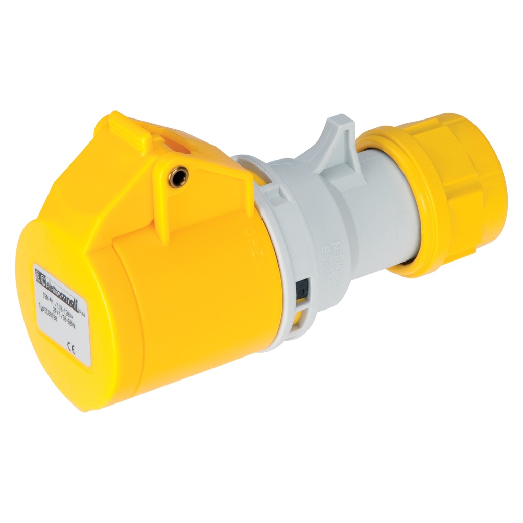 [EC-69088] ELETTROCANALI CEE coupler plug 415V 3P+N+T 32A IP44 RED