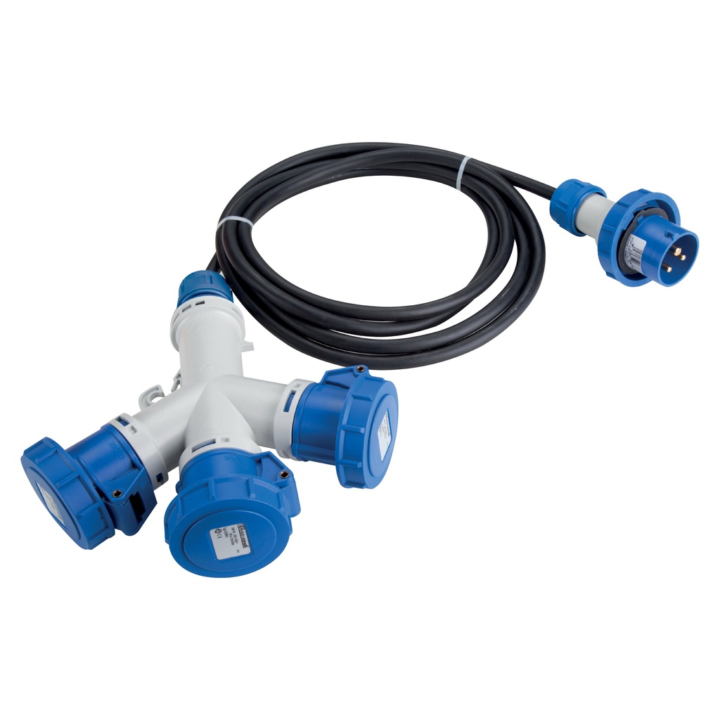 [EC-69071] ELETTROCANALI CEE-Stecker 250 V, 2-polig + Schutzleiter, 16 A, IP67, BLAU