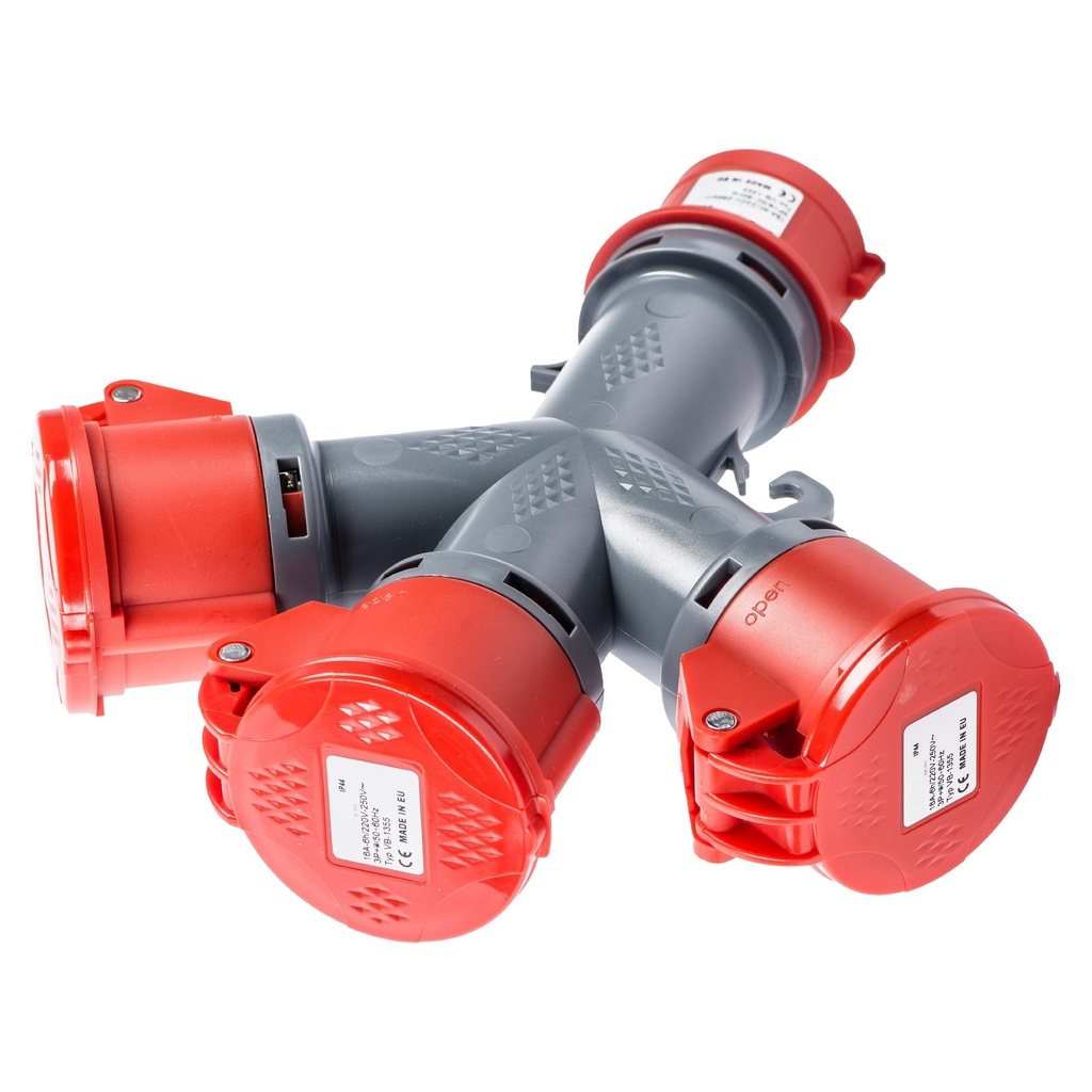 ELETTROCANALI CEE-Stecker 415 V, 3-polig + Schutzleiter, 32 A, IP44, rot