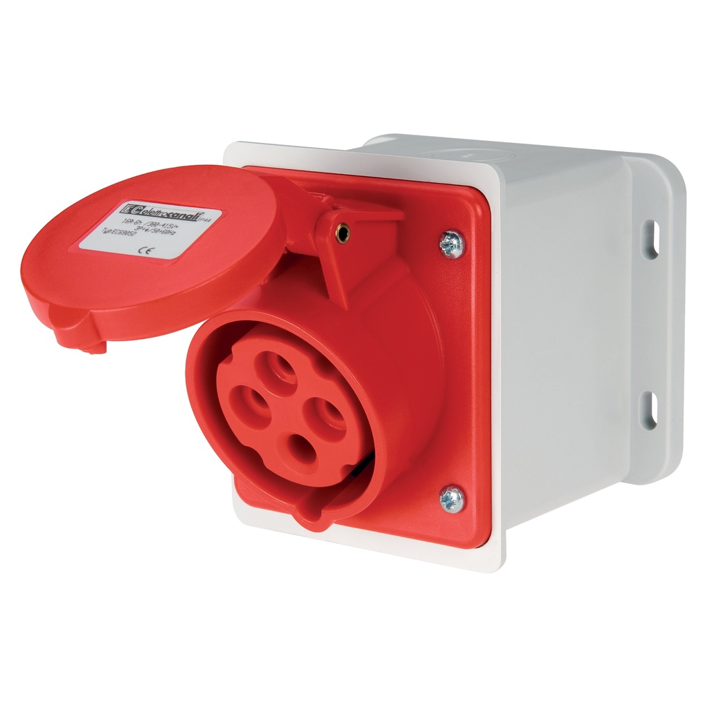 EC Elettrocanali ELETTROCANALI CEE stopcontact 415V 3P+T 32A IP44 ROOD