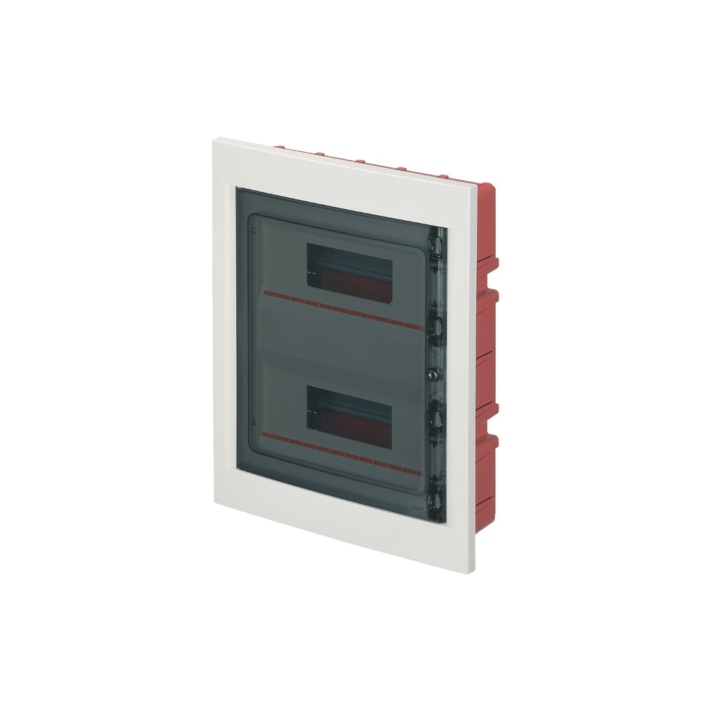 [EC-63024BE] ELETTROCANALI Einbaugehäuse 24 MOD + Bausatz IP40 WEISS