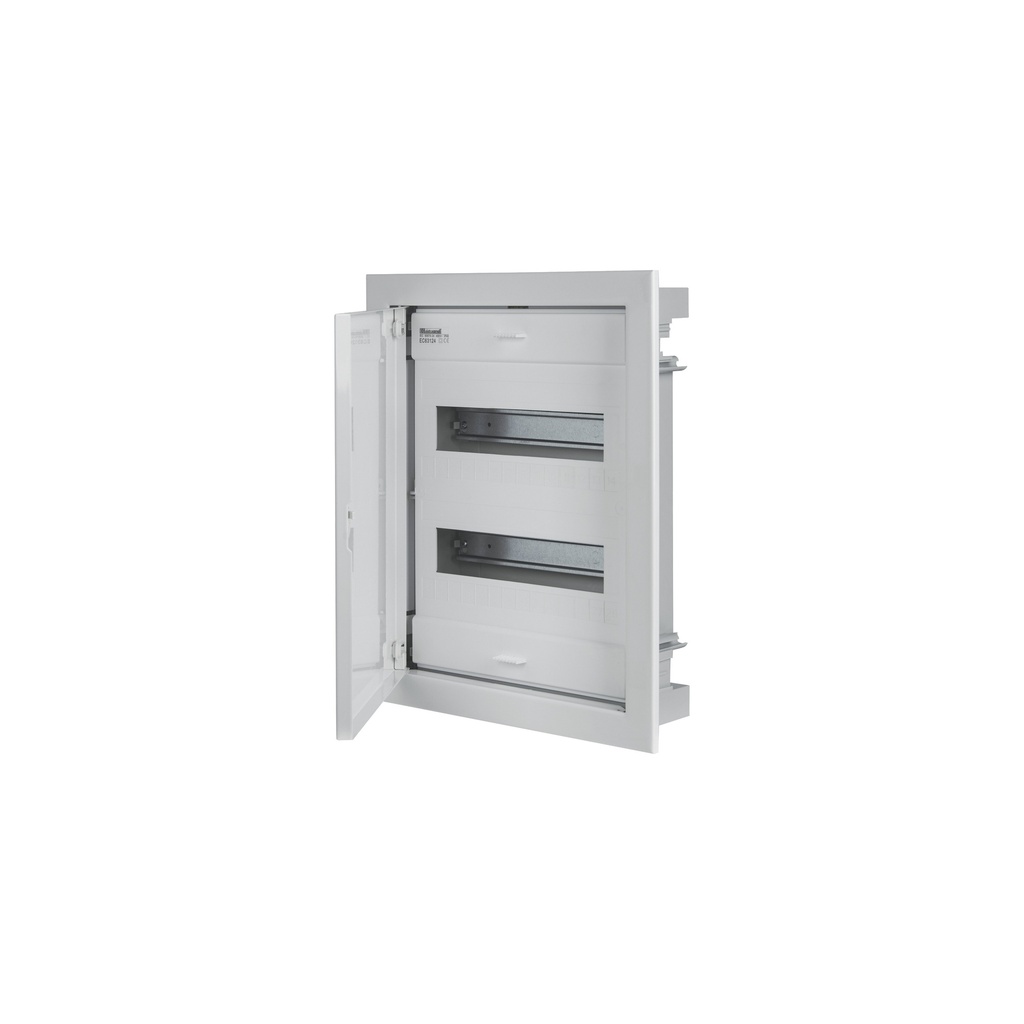 [EC-63624] ELETTROCANALI 24-module flush-mount cabinet, metal, IP40, white