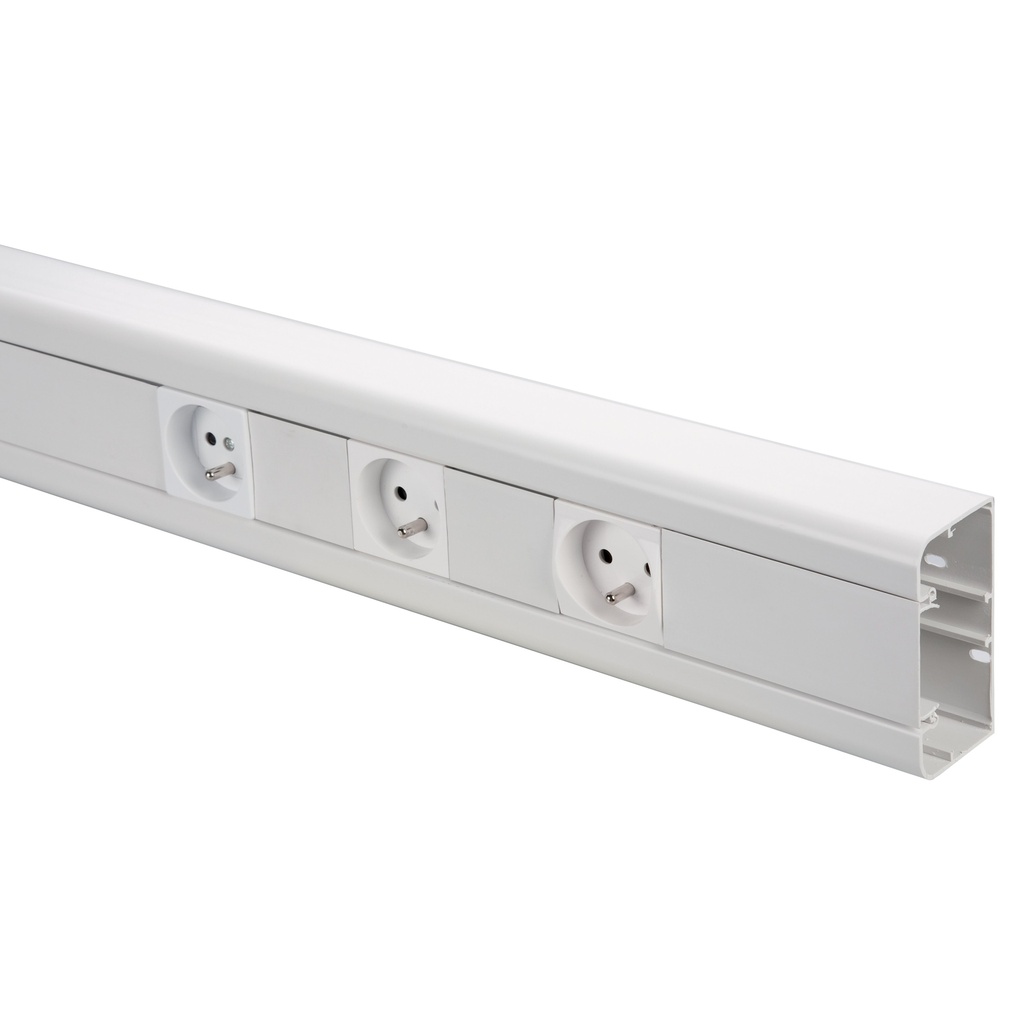 [EC-2209055] Goulotte ELETTROCANALI Kuadra B90 x H55 mm, 2 m, BLANC