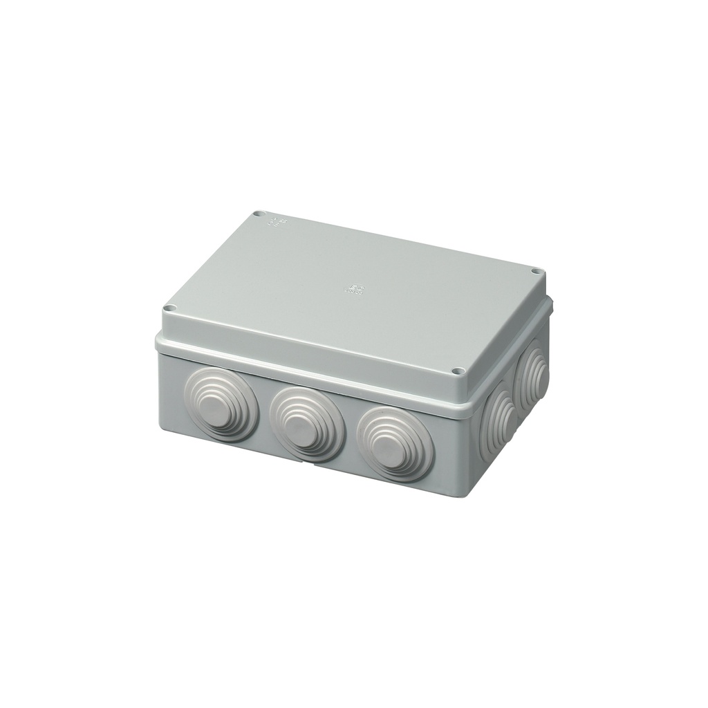 [EC-400C6] ELETTROCANALI surface-mount junction box 190x140x70mm, 12 inputs, IP55, GRAY