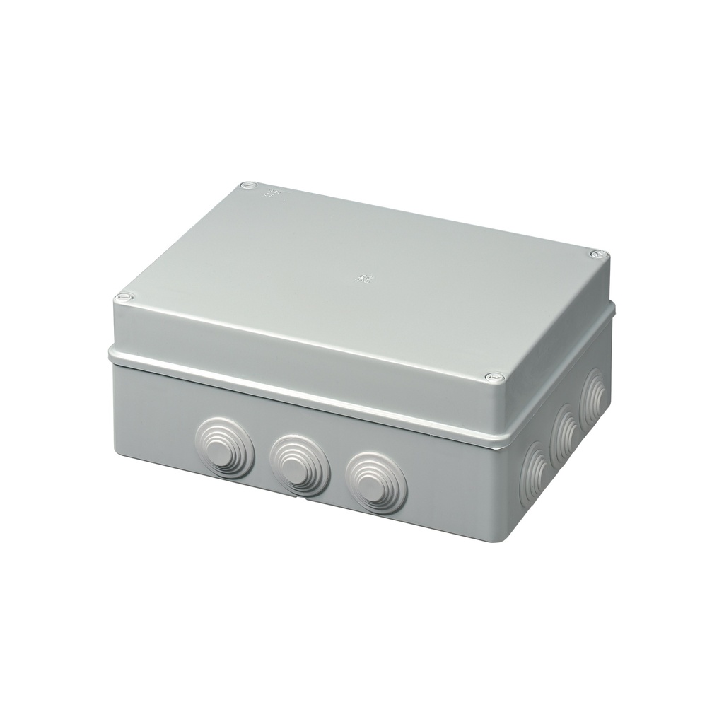 [EC-400C8] Boîtier de dérivation ELETTROCANALI en saillie 300 x 220 x 120 mm, 12 entrées, IP55, GRIS