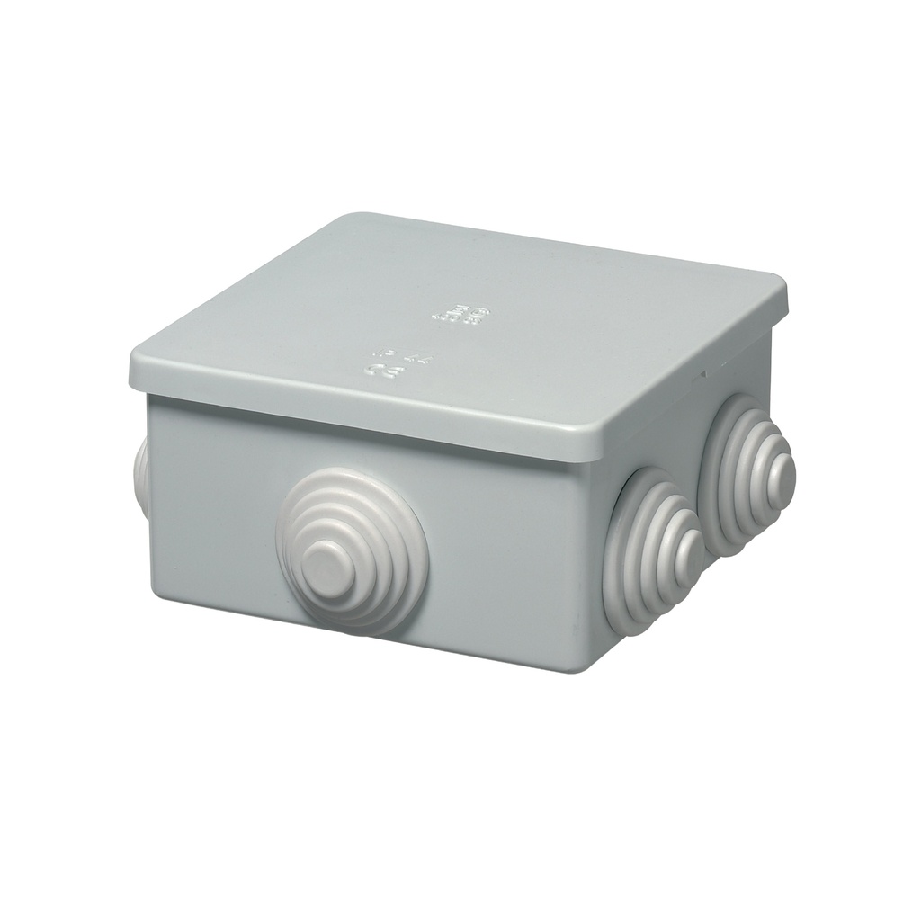 [EC-400C3] Boîtier de dérivation ELETTROCANALI en saillie 80 x 80 x 40 mm, 6 entrées, IP44, GRIS