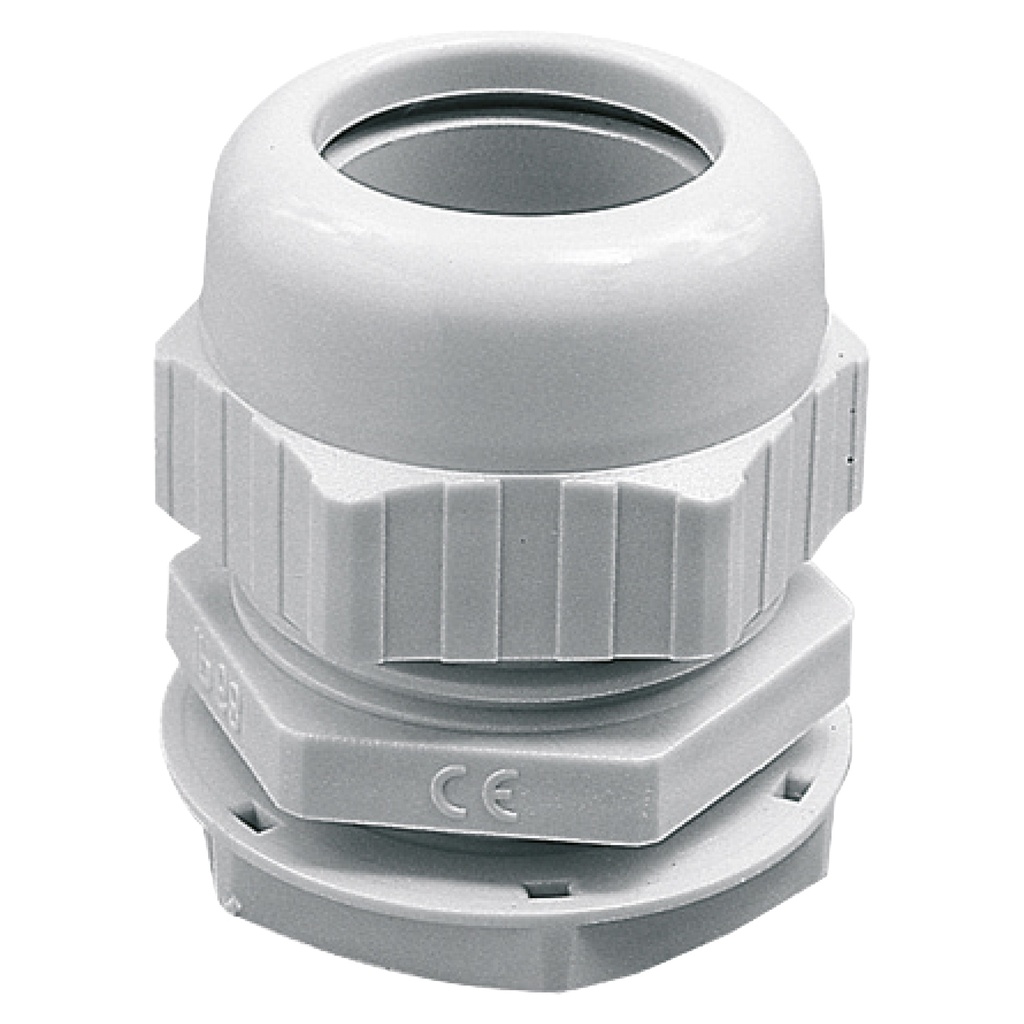 [EC-54025] ELETTROCANALI cable gland with locknut, M25, IP68, gray (50 pcs)