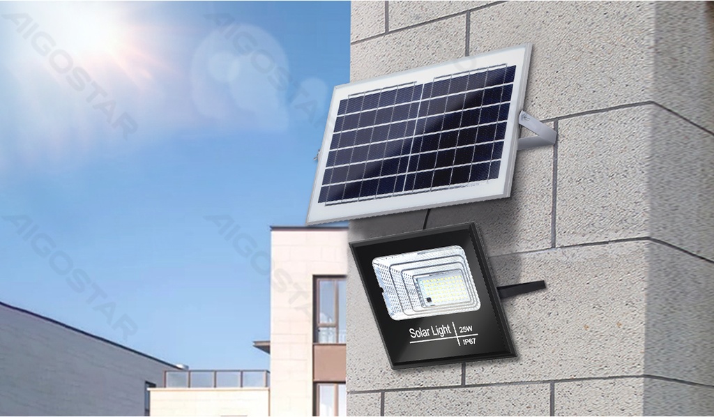 [B10201XBM] Solar flood light Separated 25W 6500K Treasure basin series
