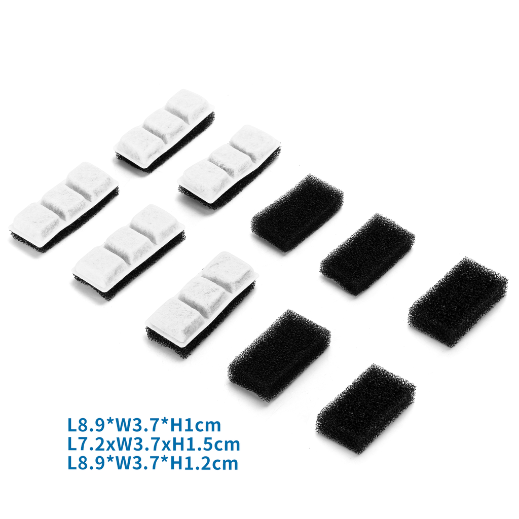 [B403033NS] Fontaine à eau Nobleza avec capteur et filtre : L 8,9 × l 3,7 × H 1 cm ; L 7,2 × l 3,7 × H 1,5 cm ; L 8,9 × l 3,7 × H 1,2 cm ; blanc et noir ;
