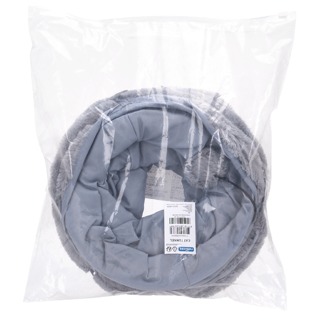 [B403073TG] Nobleza S-shaped Cat Tunnel D25 x L108 cm, Gray