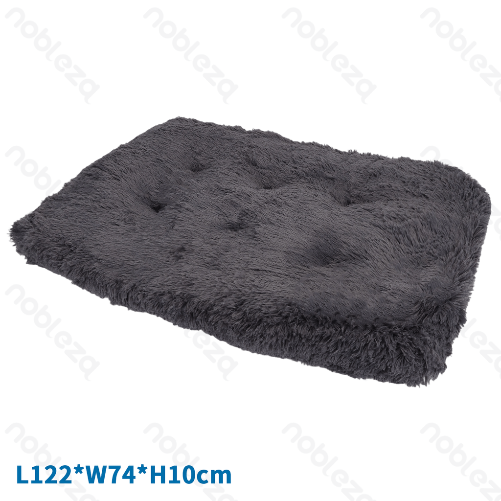 [B40703ACBG] Nobleza Pet Wattepads, Plüsch, dick, L 122 × B 74 × H 10 cm, Dunkelgrau, aktualisiertes Modell 2025