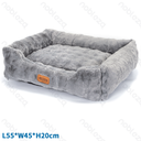 Nobleza Pet bed Single Bubble plush L55*W45*H20cm Grey