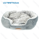 Nobleza Donkergrijze ronde huisdierenmand 51x48x15cm