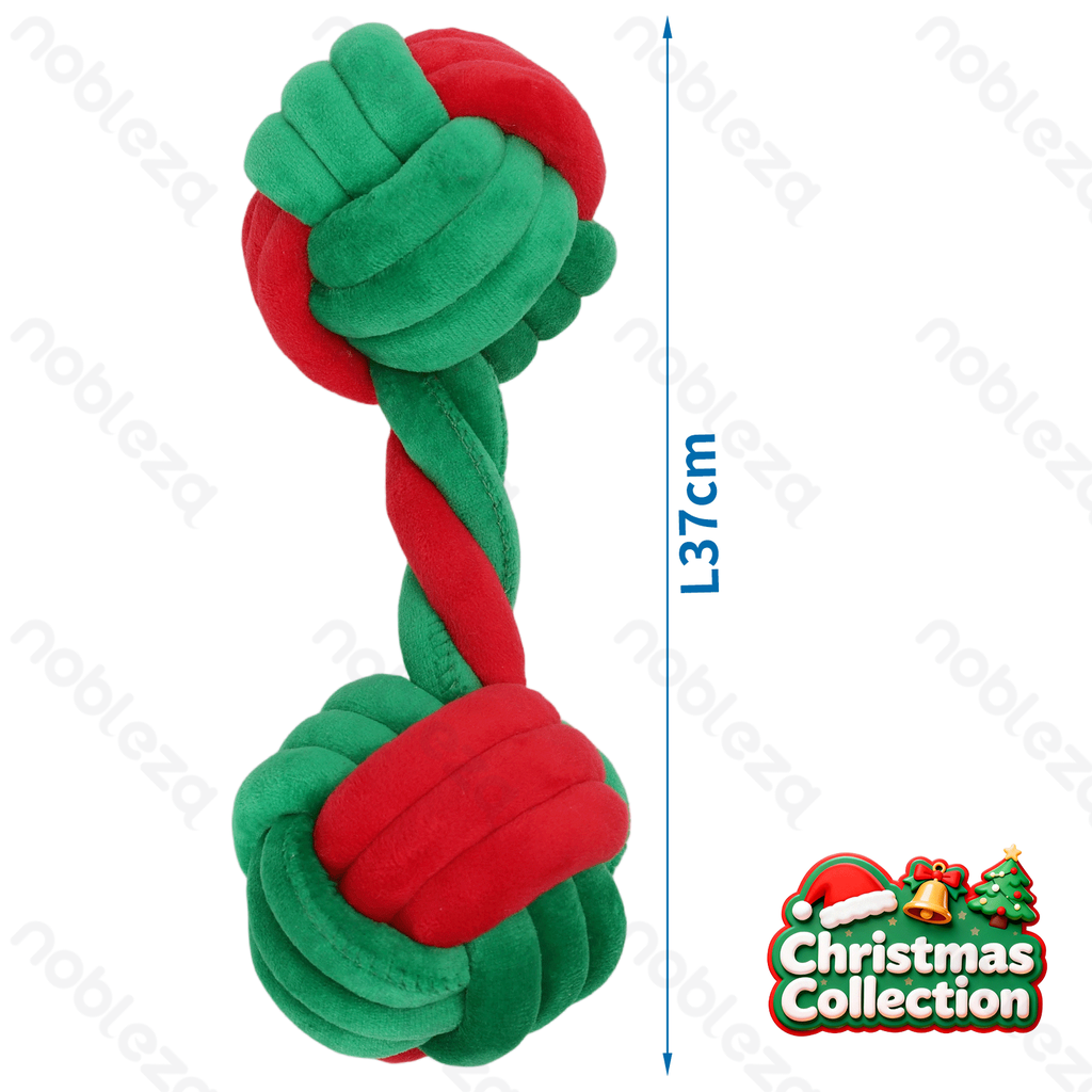 Nobleza Rope toys Dumbbell L37CM Red&Green