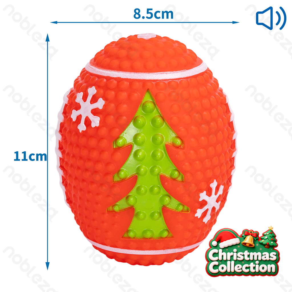 Aigostar Squeaky rubber toy Rugby ball L11*W8.5CM Red