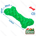 Nobleza Squeaky toy TPR Bone style L14*W6*H3CM Red Green