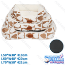 Aigostar L50*W38*H18cm L60*W48*H20cm L70*W58*H21cm Coffee white