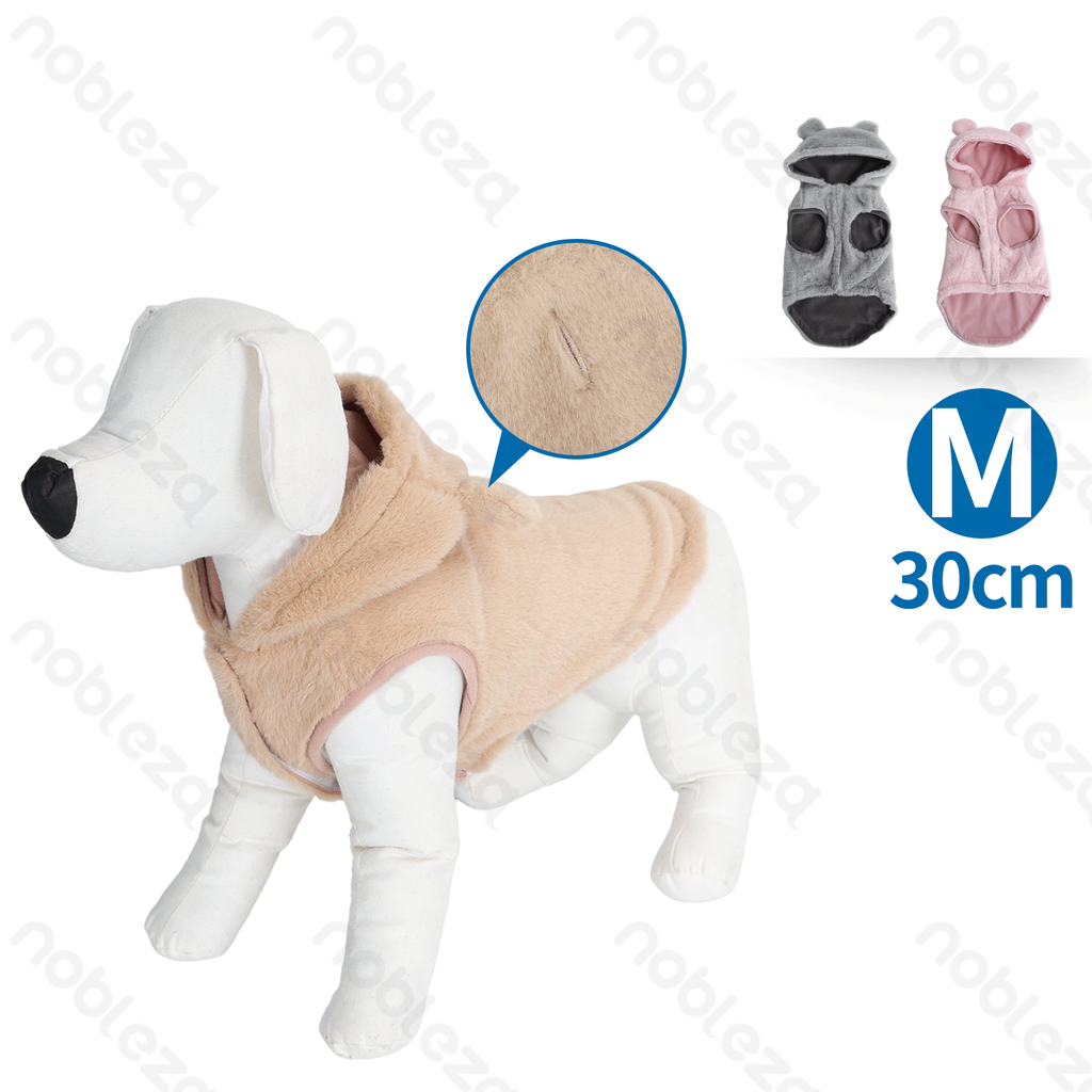 Aigostar 3D ear hooded vest M-30cm Pink Grey Khaki