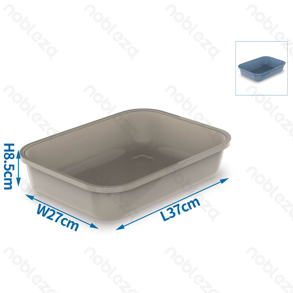 Aigostar Cat litter box L37*W27*H8.5cm Grey Blue