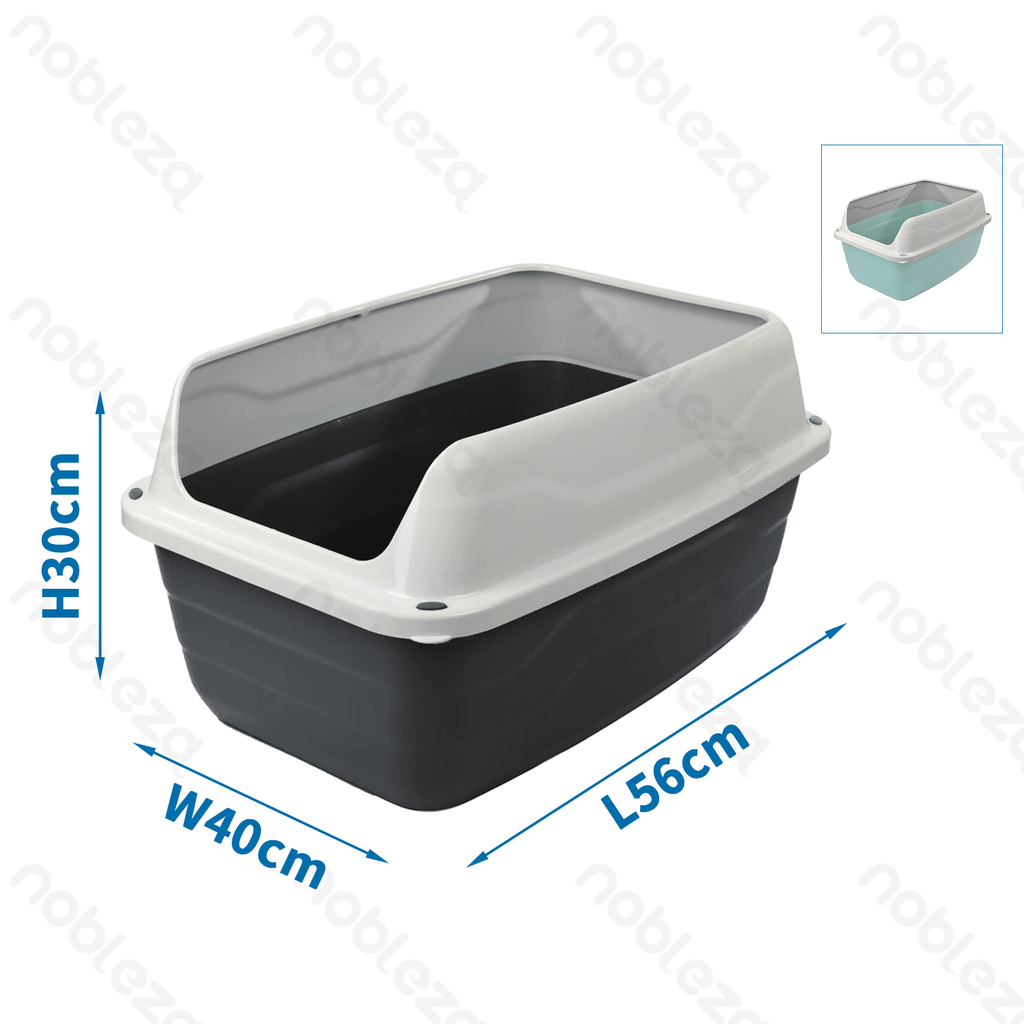 Aigostar Elevated cat litter box L56*W40*H30cm Grey Green