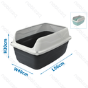 Aigostar Elevated cat litter box L56*W40*H30cm Grey Green