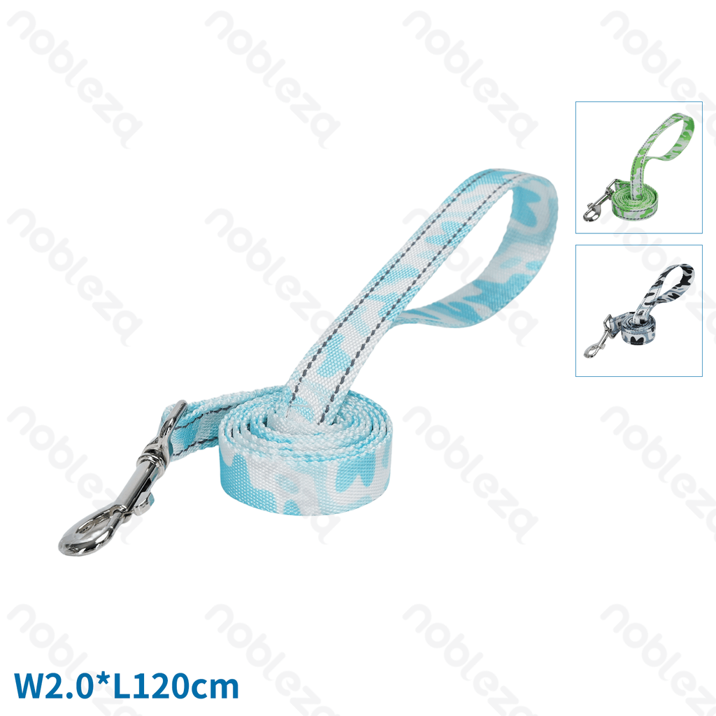 [B40707AFJZ] Aigostar Camouflage reflective thread leash W2.0*L120cm Blue&White Green&White Black&White