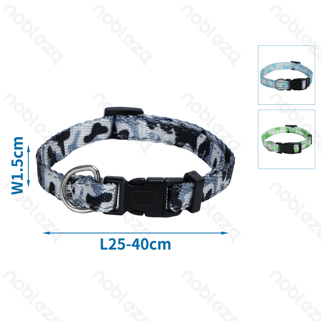 [B40707AFJU] Aigostar Camouflage reflective thread collar W1.5*L25-40cm Blue&White Green&White Black&White