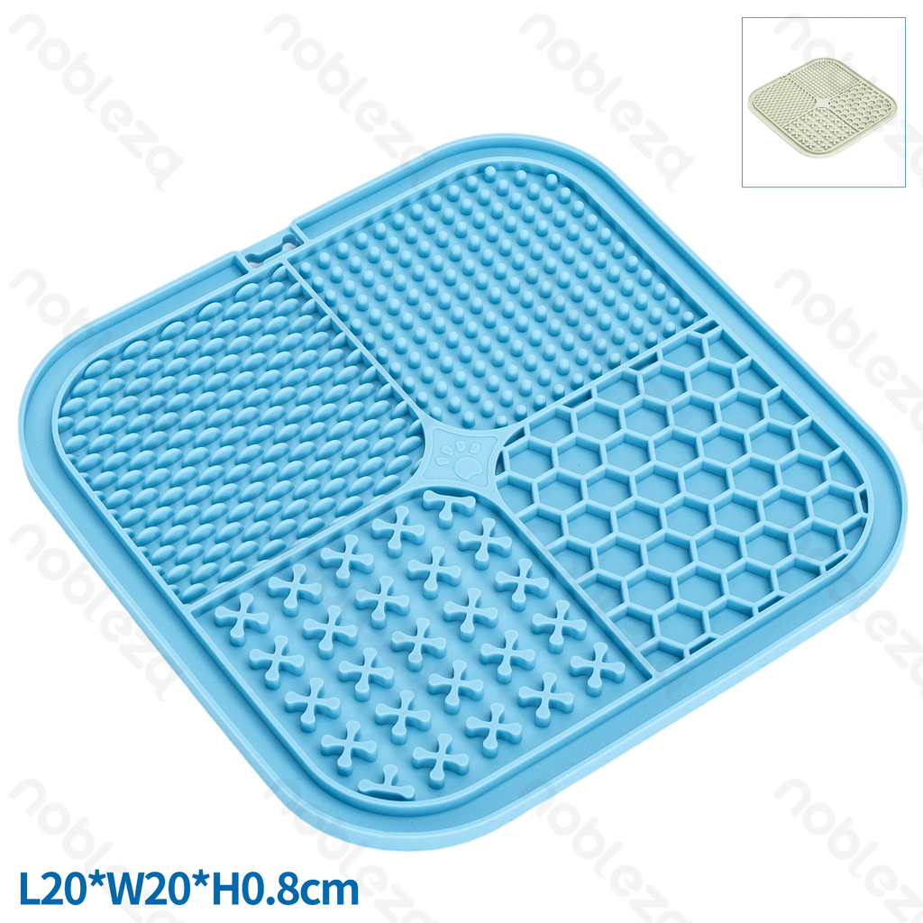 Aigostar Lick mat Silicone Adsorbable type L20*W20*H0.8cm Blue Khaki