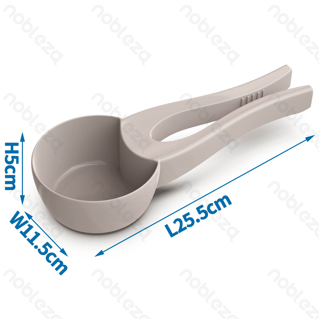 Nobleza Food scooper With food bag clip L25.5*W11.5*H5cm Grey