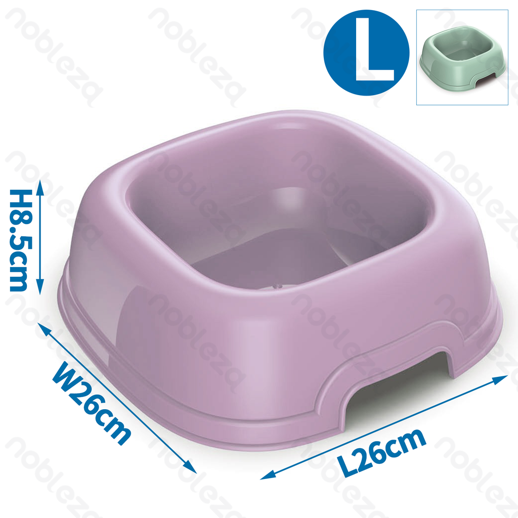 [B40703AFIK] Nobleza Plastic Bowls, Square L, L26 x W26 x H8.5 cm, Green and Pink