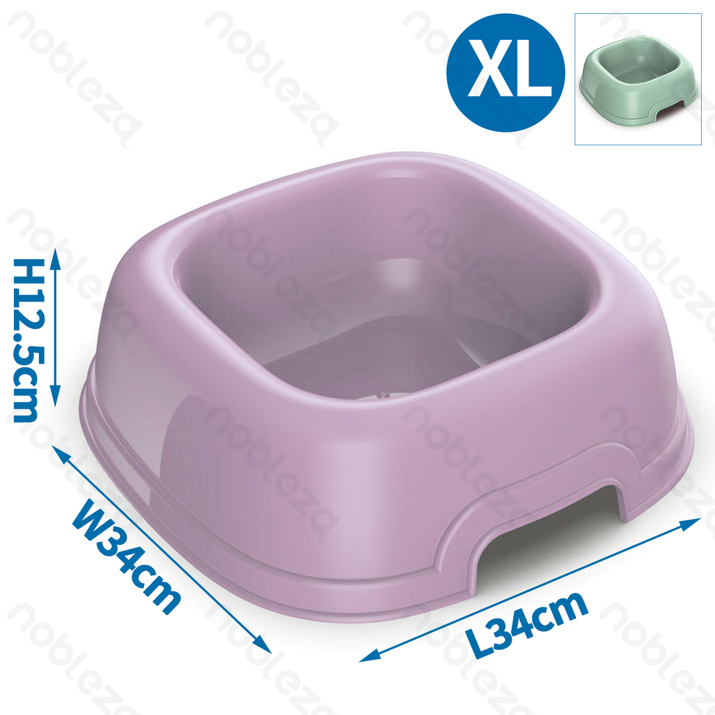 [B40703AFIL] Nobleza Plastic Bowls Square XL L34 x W34 x H12.5 cm Green Pink