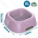 Nobleza Bols en plastique carrés XL L34*l34*H12,5 cm Vert Rose