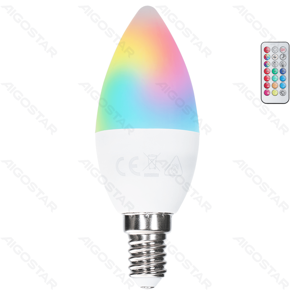 Aigostar LED Bulbs C37 E14 6W RGB