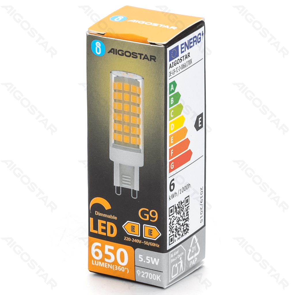 Aigostar G9 Dimbaar 5.5W 2700K 650lm