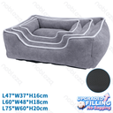 Aigostar Driedelige set met effen vierkant nest L47*B37*H16cm/L60*B48*H18cm/L75*B60*H20cm