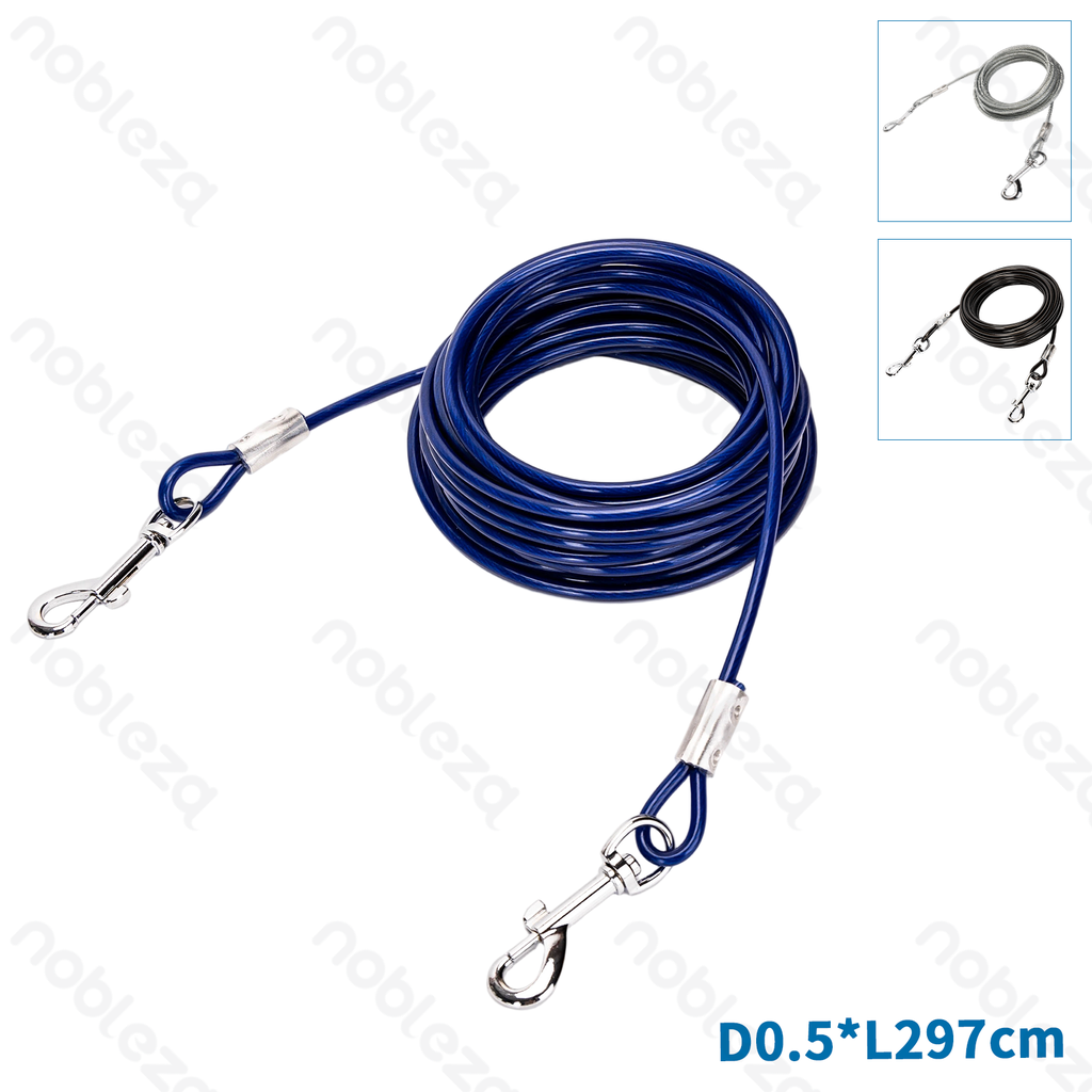 [B40709ABKK] Nobleza Tie-out cable D0.5*L297cm Blue Silver Black