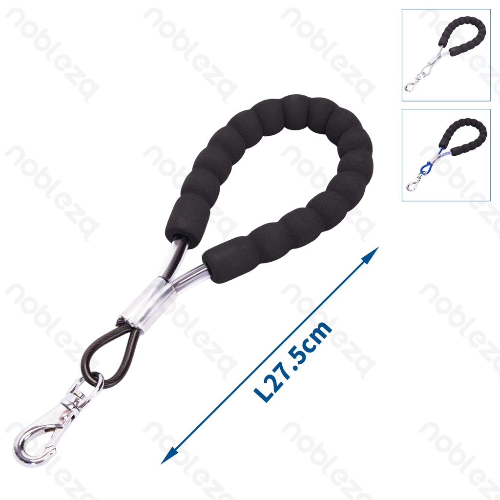 Nobleza Short foam handle leash L27.5cm Blue Silver Black