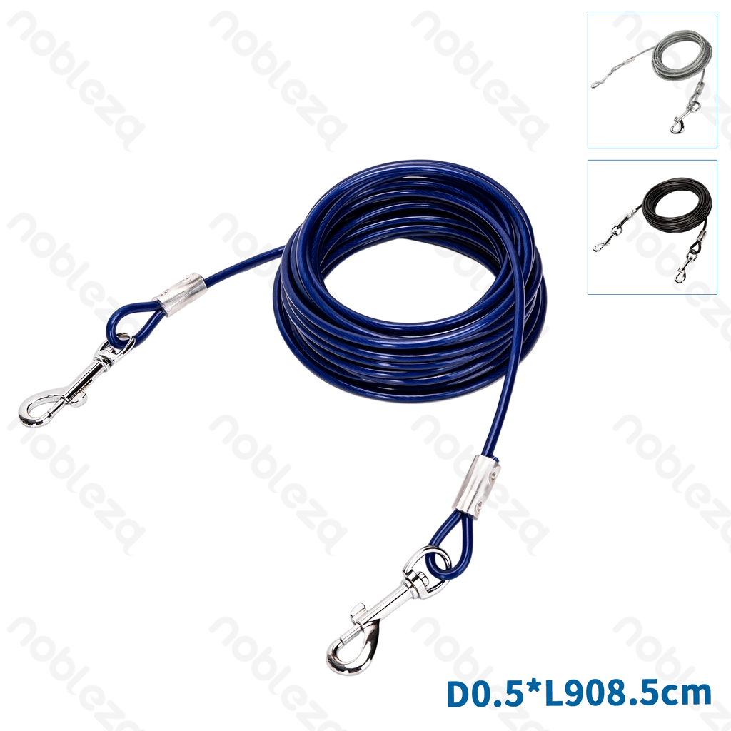 [B40709ABKM] Nobleza Tie-out cable D0.5*L908.5cm Blue Silver Black