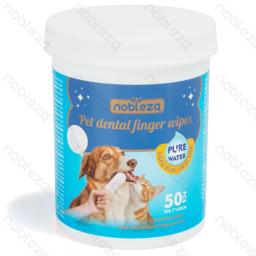 [B4070442A] Nobleza 50-Pack Pet Dental Wipes