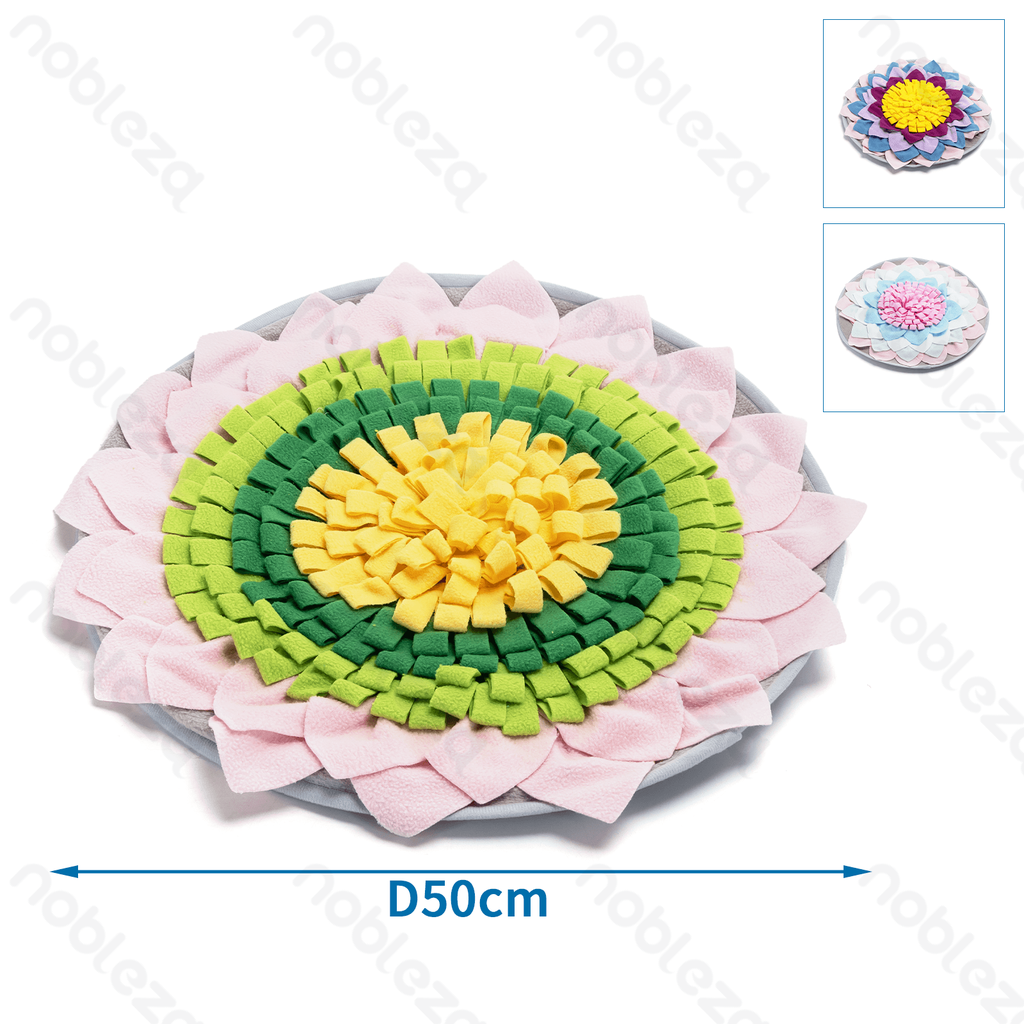 [B407084BO] Nobleza Lotus-Shaped Snuffle Mat D50CM