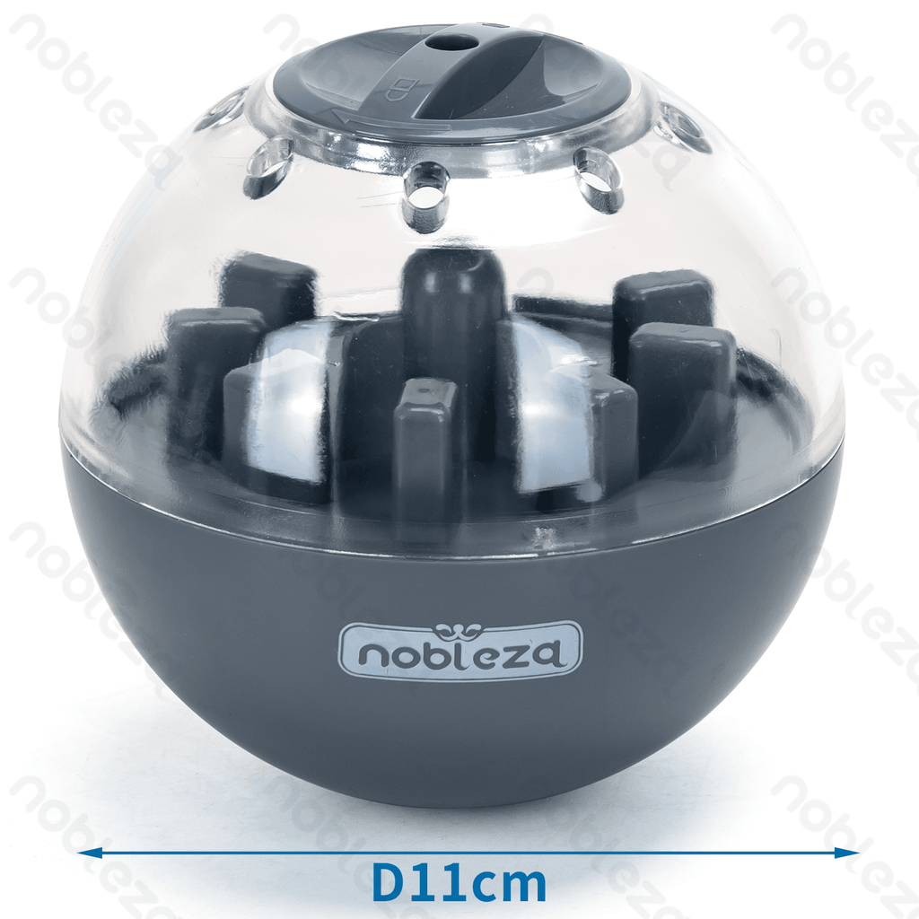 [B407084B7] Nobleza Educational Dog Toy – Food-Dispensing Ball, 11 cm, Gray