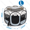 Aigostar Achthoekig hek voor huisdieren L121*W121*H60