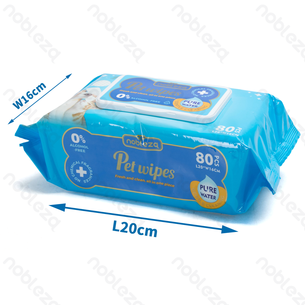 [B407043QB] Nobleza Pure Water Wipes, 80 count