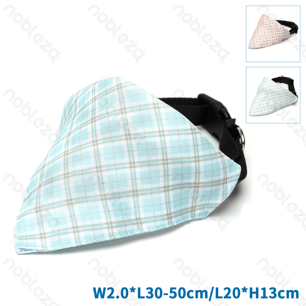 Nobleza Checkered Triangle Scarf for Dogs