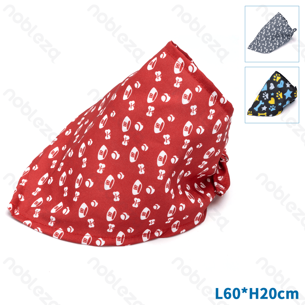 [B4070141L] Nobleza Printed Triangle Scarf for Dogs