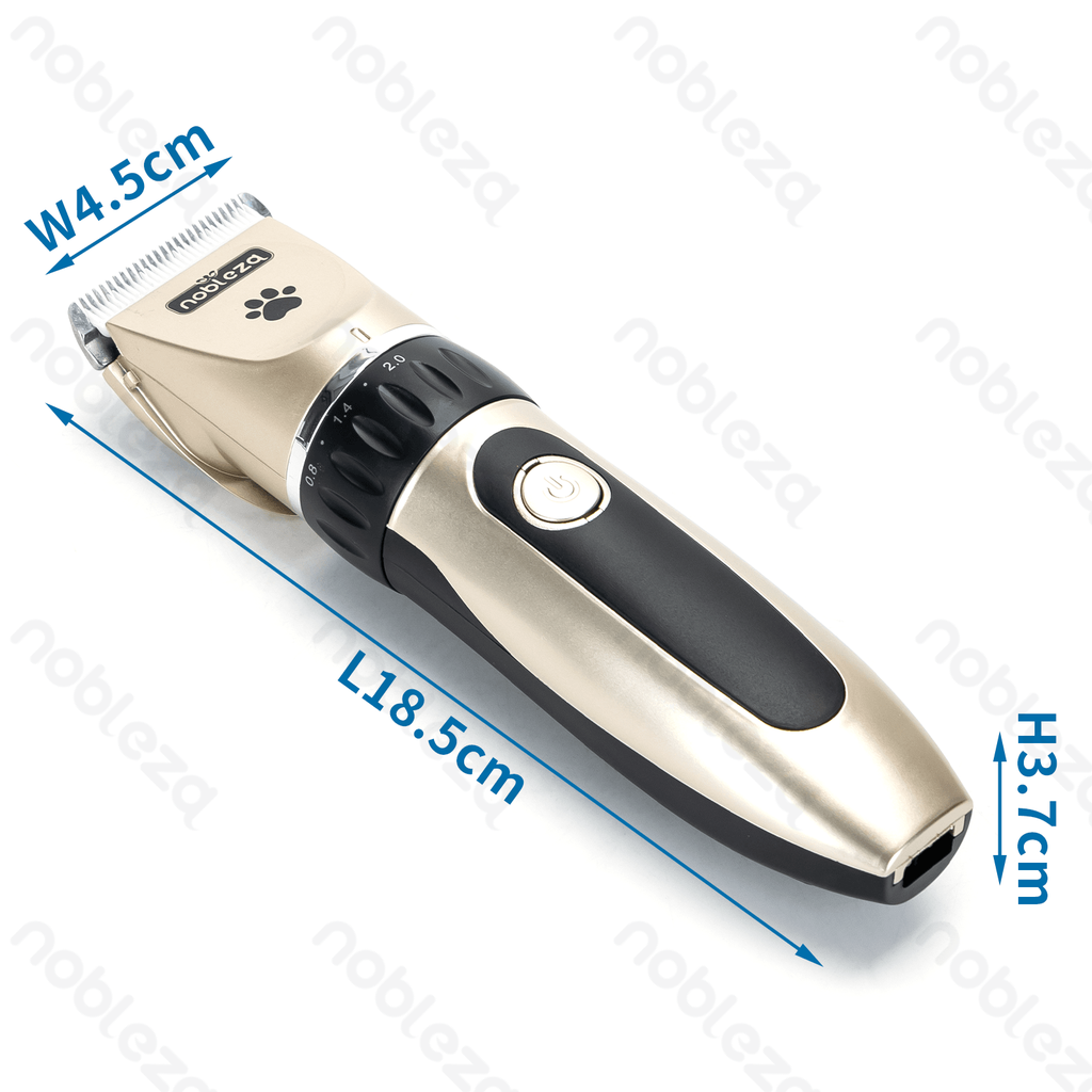 [B407064D9] Nobleza Electric Pet Clipper, Gold &amp; Black, L18.5 x W4.5 x H3.7 cm