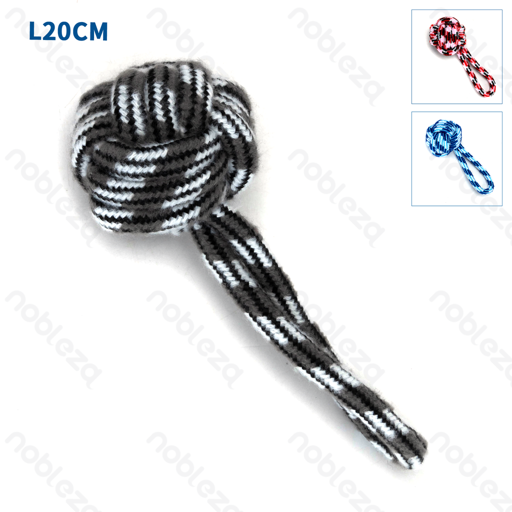 Nobleza Rope toys Single ball L20cm Blue&White Red&Black White&Grey White&Black