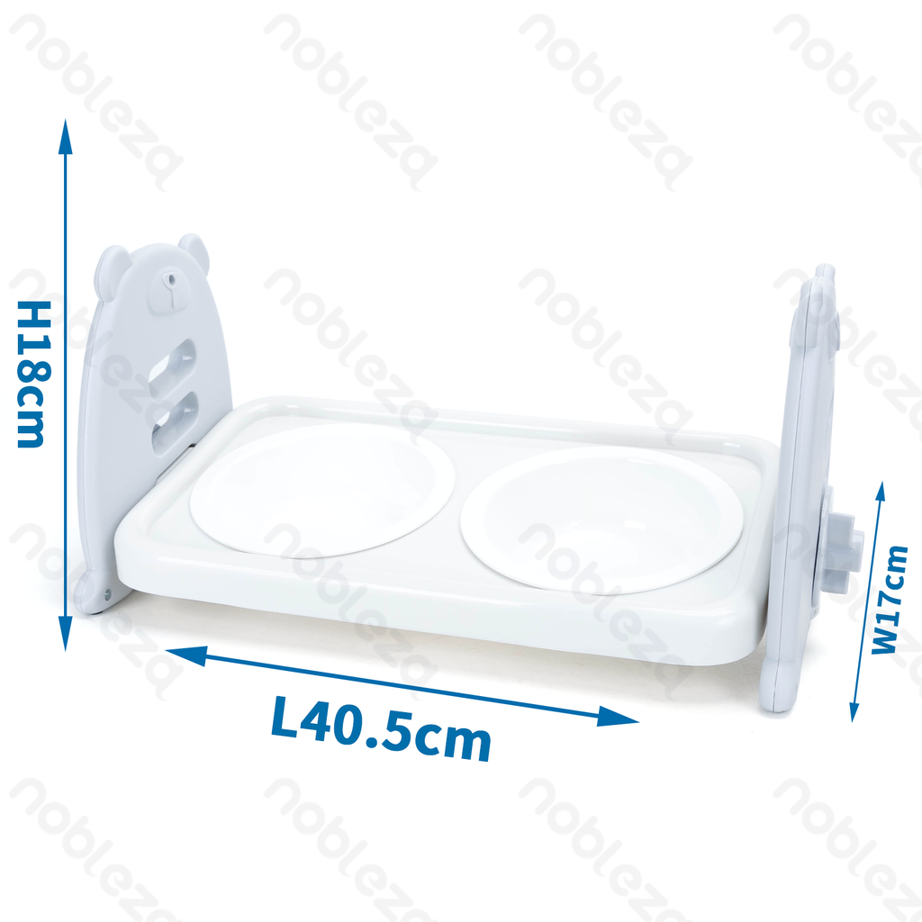 [B407033OP] Nobleza Dubbele voerbak voor huisdieren met standaard